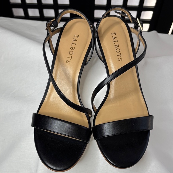 🖤 Talbots Women's Black Strappy Heels Sandals 3" Heel Dressy Size 7.5 🖤 - Picture 3 of 14